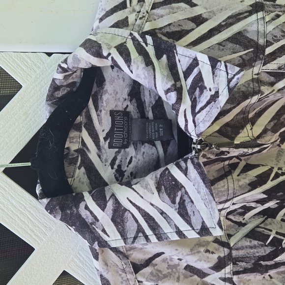 Additions by Chico's Monochrome Jungle Jacket with Silver Accents - Picture 2 of 5